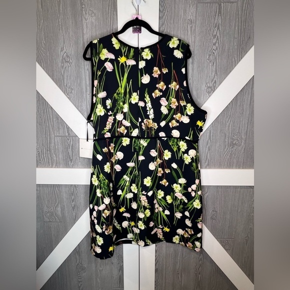 175. NWT Victoria Beckham x Target Black English Floral Satin Dress Sz 2X - Picture 5 of 9